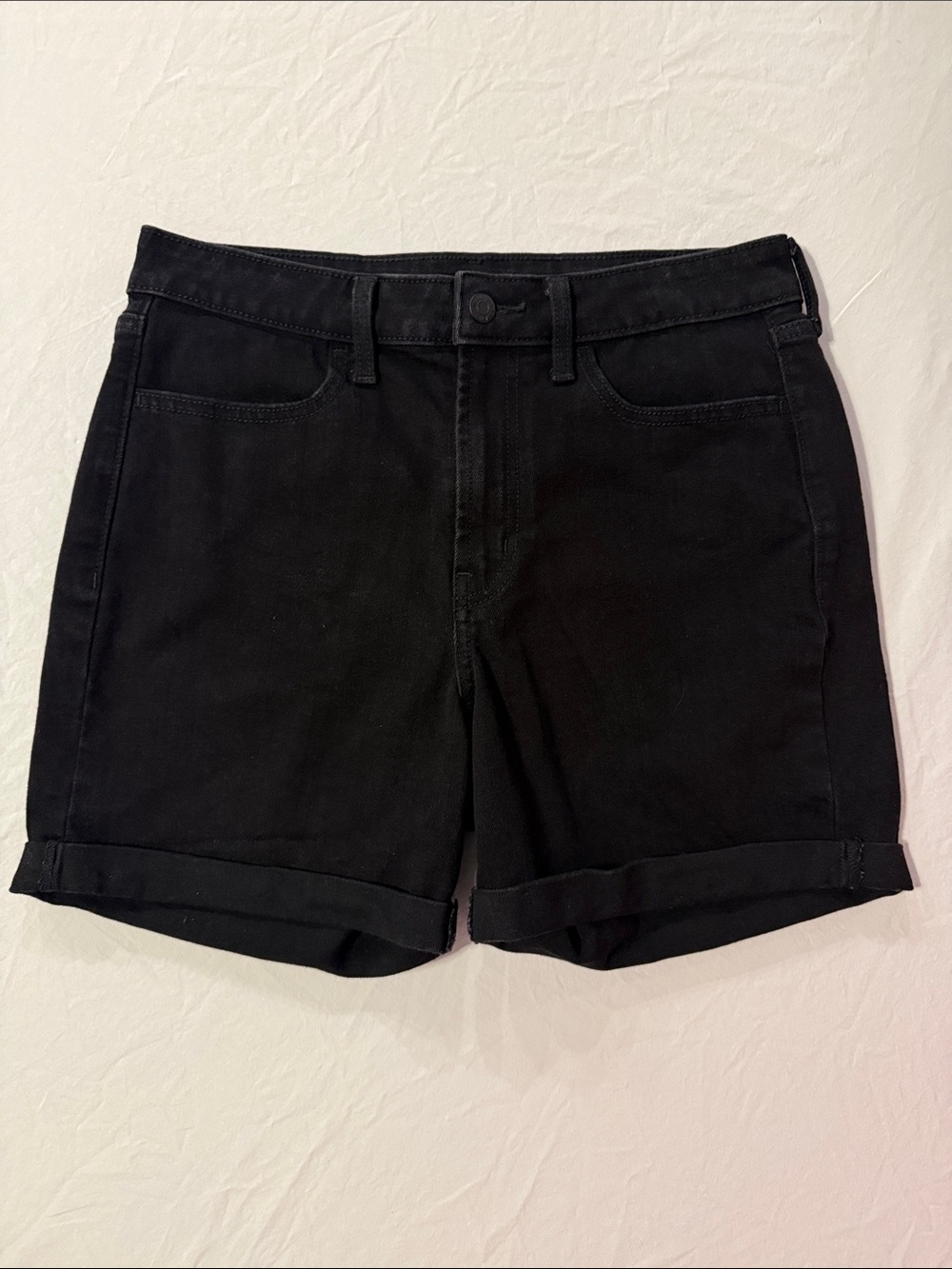 Old Navy Women's Black High Waisted Wow Jean Shorts Size 10 NWOT